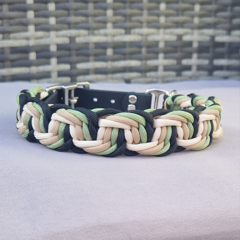 Paracord Halsband geflochten *Guacamole*