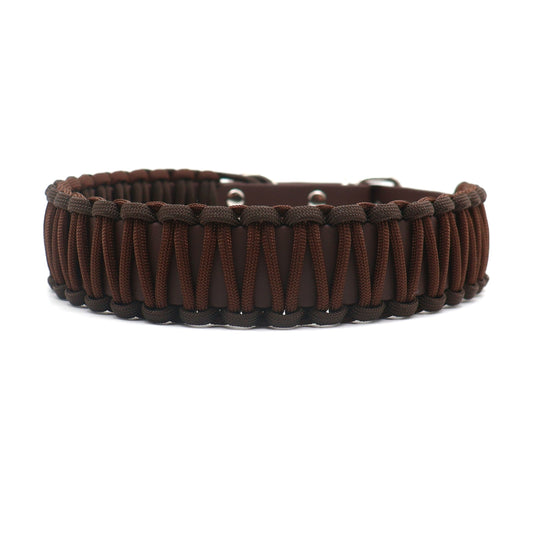Halsband Biothane & Paracord *Nuss & Espresso*