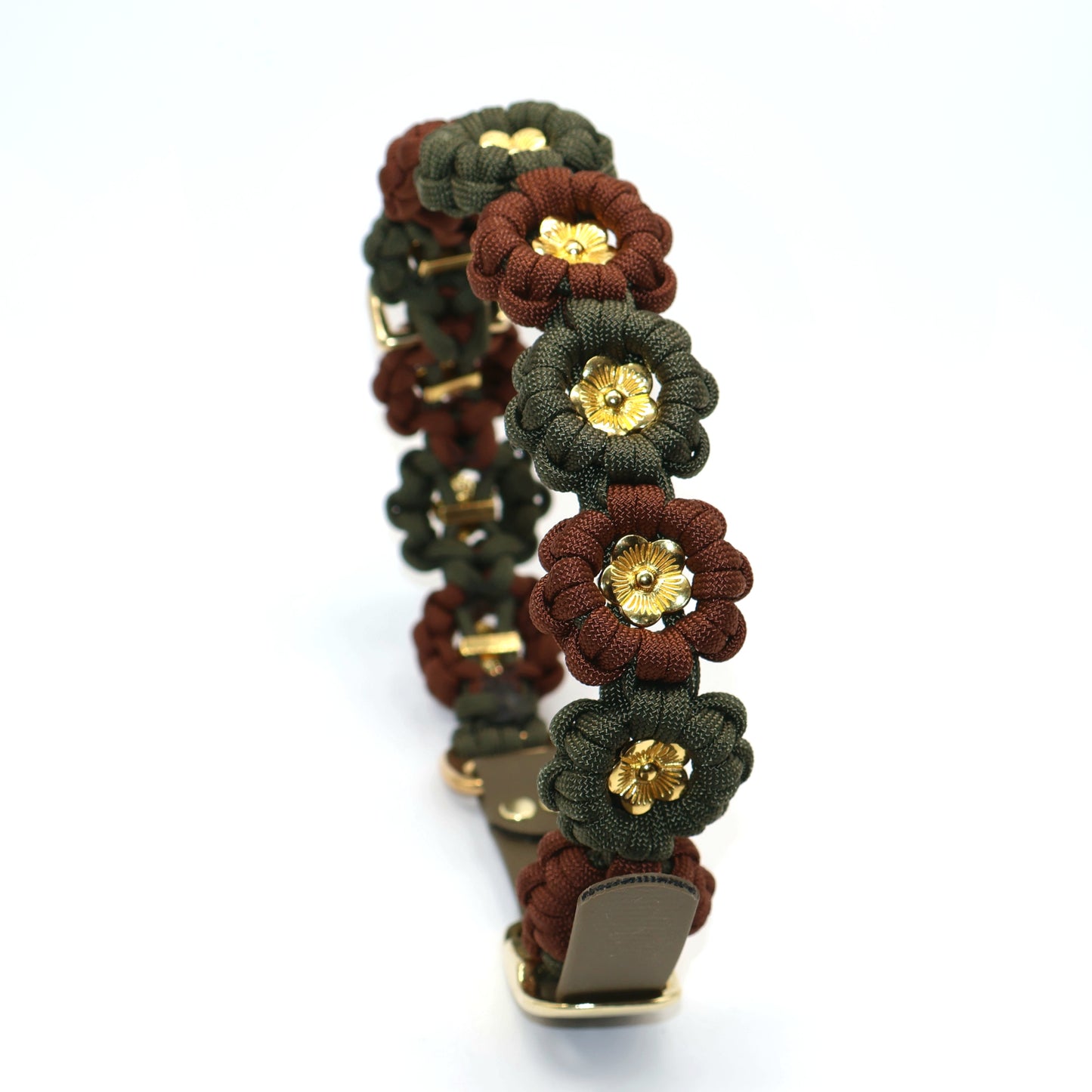Blumen Halsband *Oliv & Schokolade*