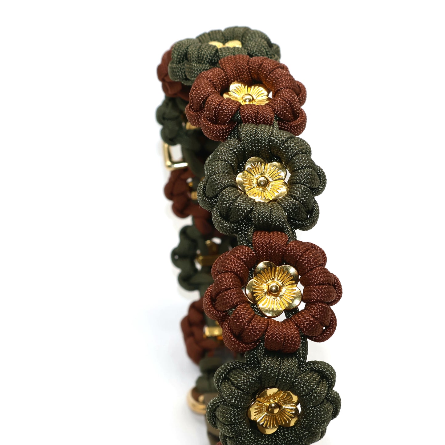 Blumen Halsband *Oliv & Schokolade*
