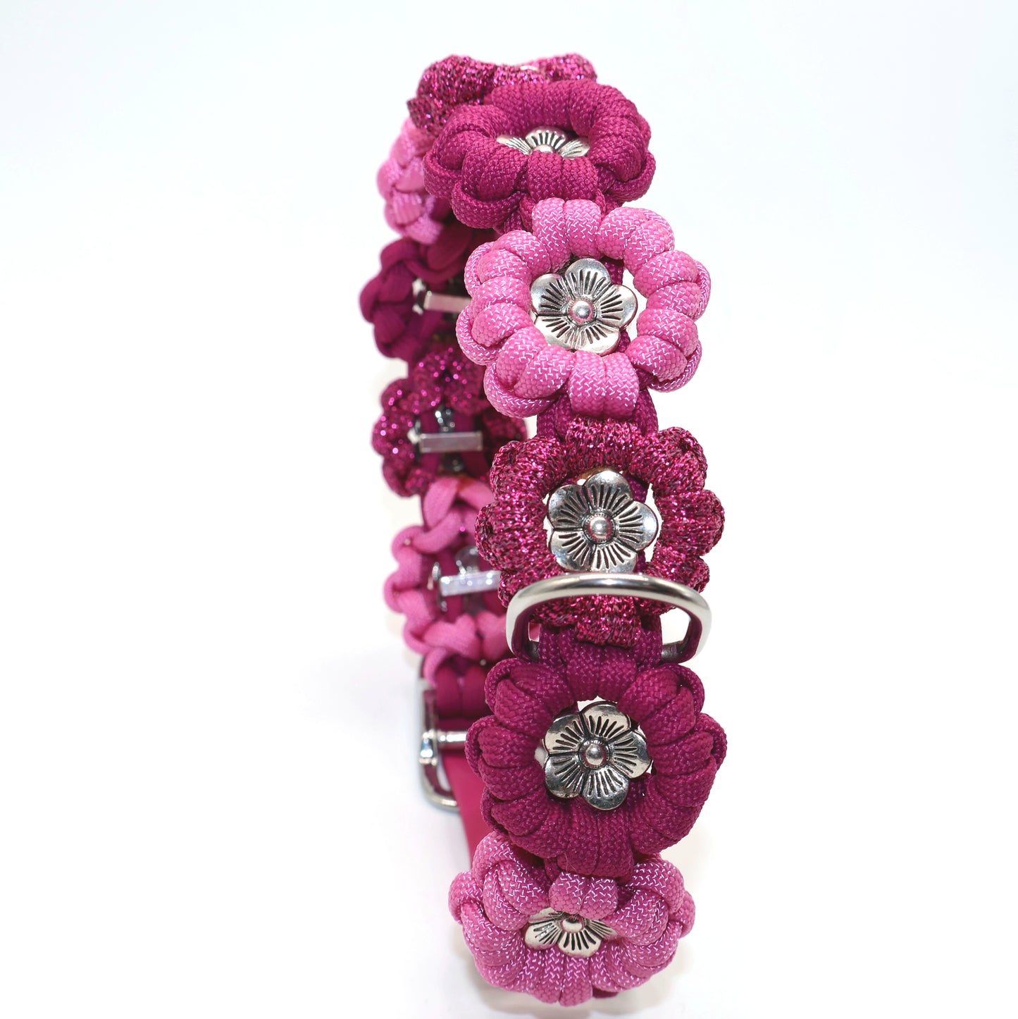 Blumen Halsband *Beere & Pink Glitzer & Bubble Gum*