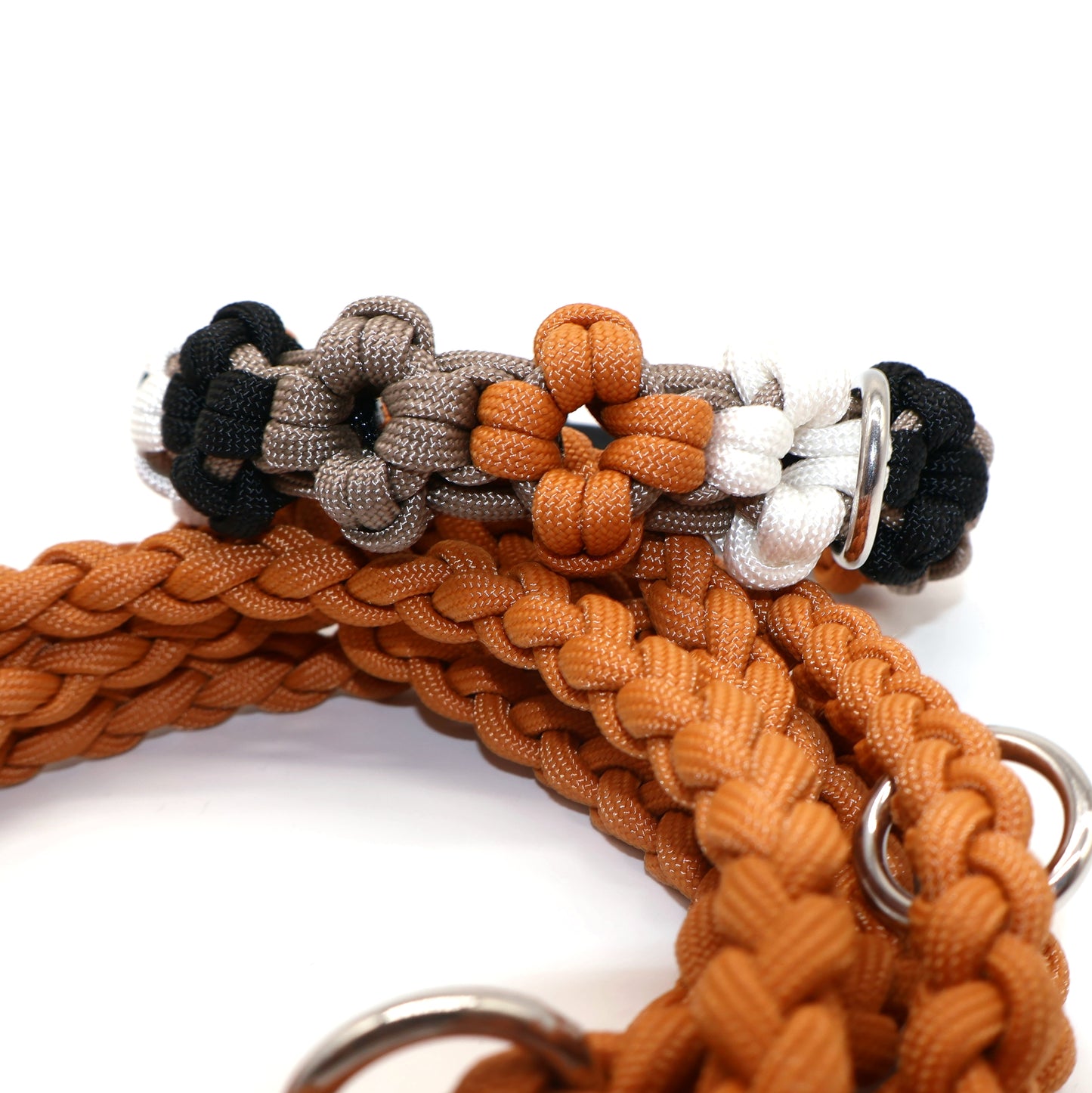 Mini Blumen Halsband *Send & Tan & Weiß & Schwarz*