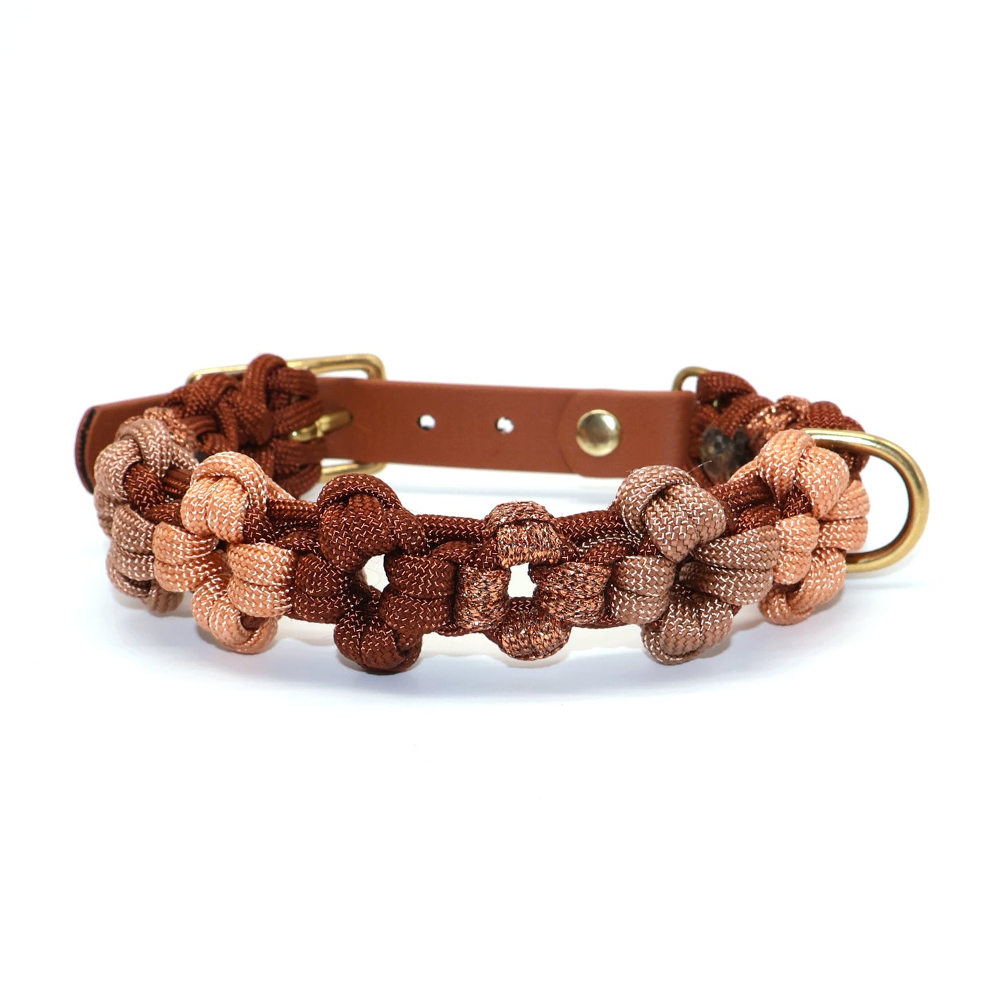 Mini Blumen Halsband *Hellbraun-Glitzer*