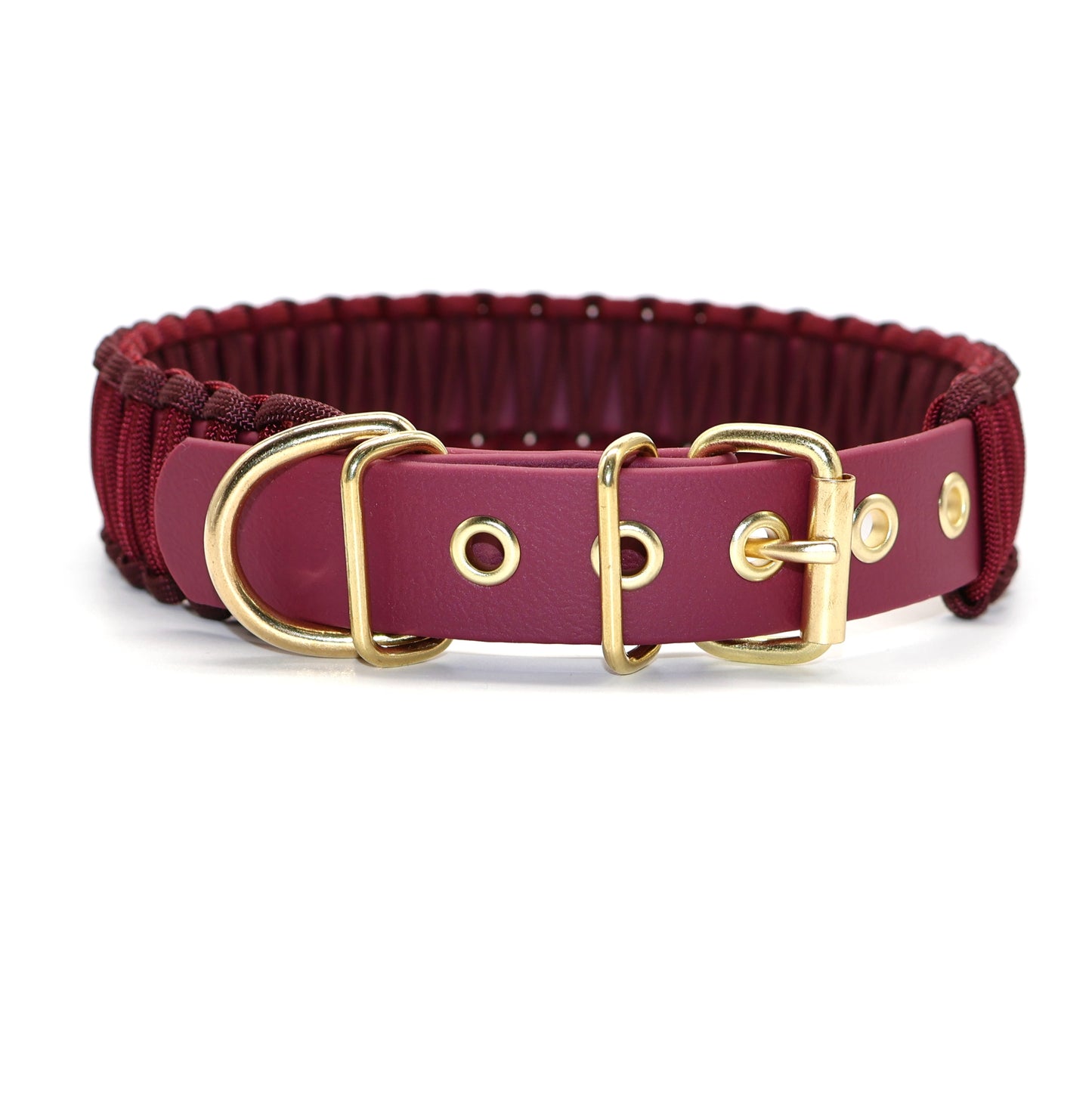 Halsband Biothane & Paracord *Burgundy-Maroon*