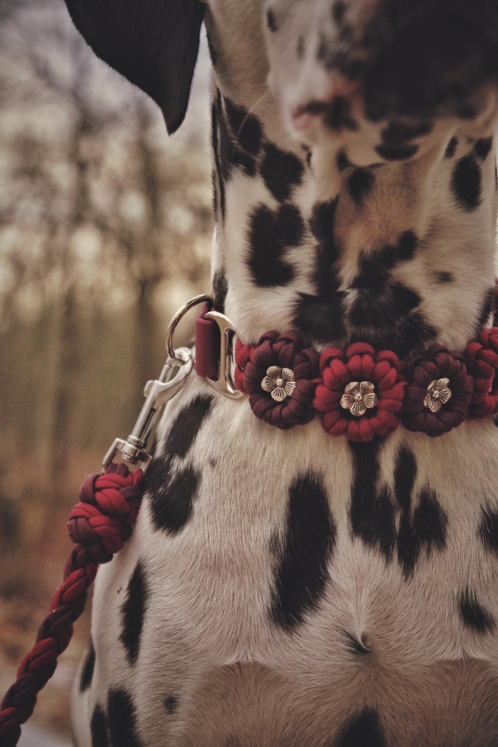 Handgeflochene Paracordleine *Burgunder- Maroon*