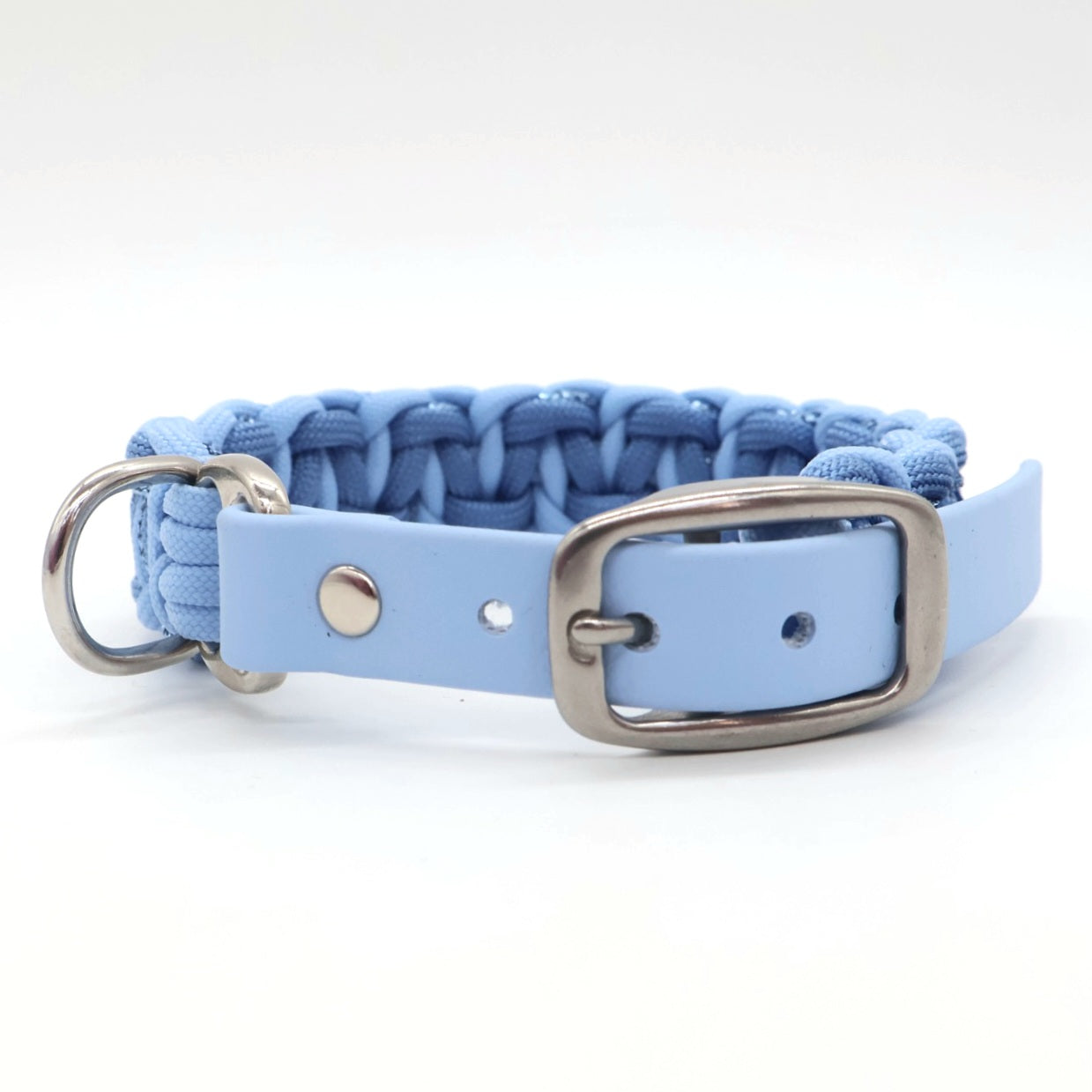 Paracord Halsband geflochten *Polarblau Glitzer*