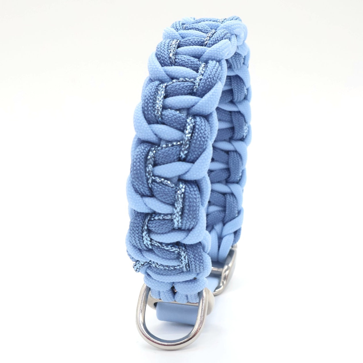 Paracord Halsband geflochten *Polarblau Glitzer*
