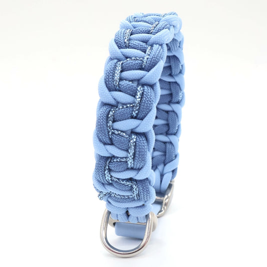 Paracord Halsband geflochten *Polarblau Glitzer*