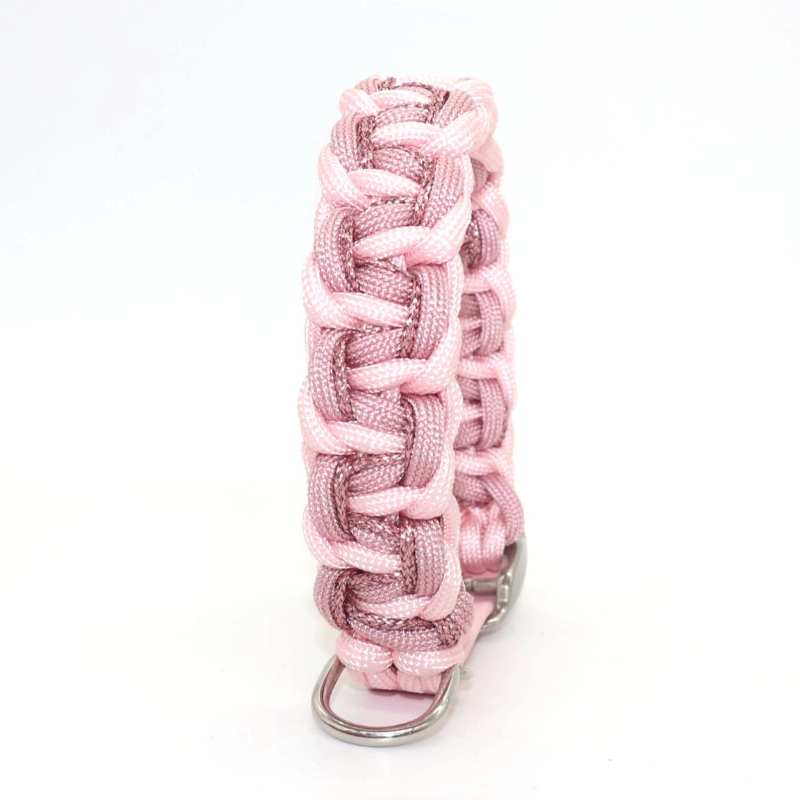 Paracord Halsband geflochten *Rouge & Altrosa & Rosa Glitzer*