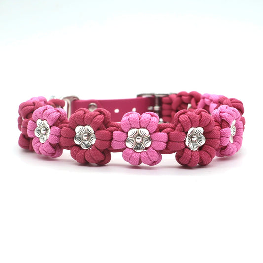 Blumen Halsband *Fuchsia & Bubble Gum*