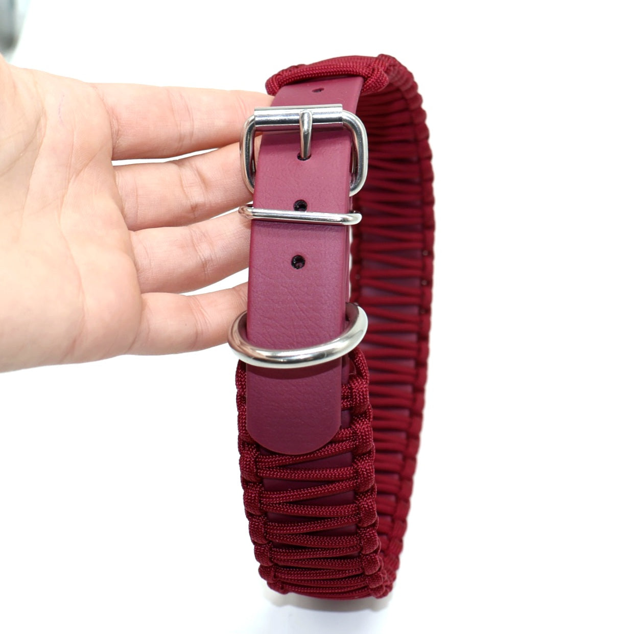 Halsband Biothane & Paracord *Burgundy*