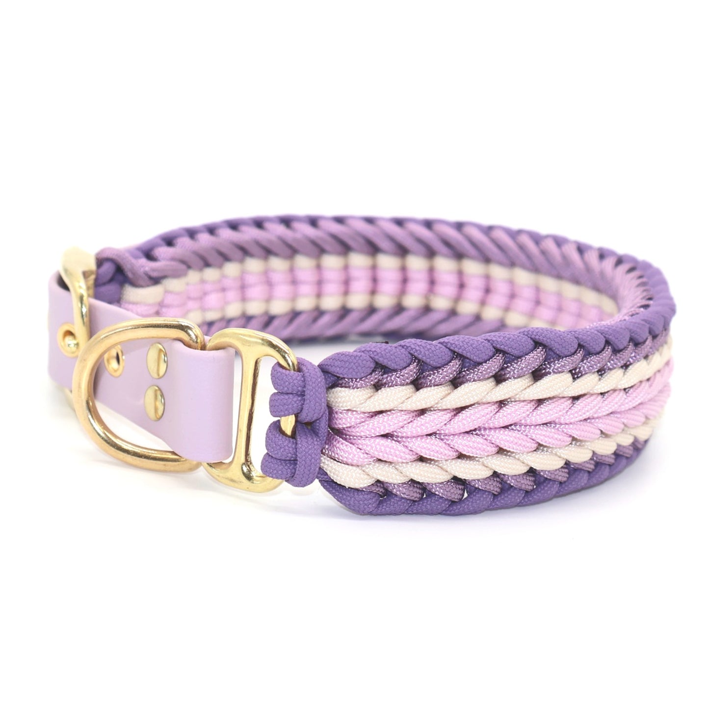 Paracord Halsband Breit geflochten *Helllila*