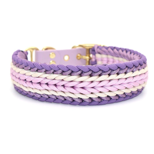 Paracord Halsband Breit geflochten *Helllila*