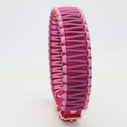 Halsband Biothane & Paracord *Lavender Rosa & Wildbeere*