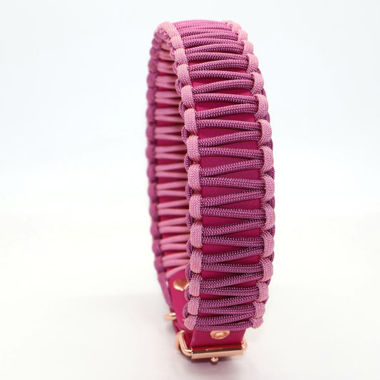 Halsband Biothane & Paracord *Lavender Rosa & Wildbeere*