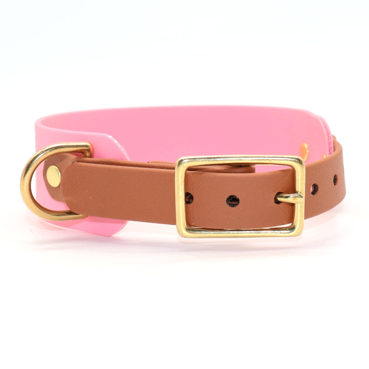 Zugstopp Halsband Biothane *Rosa & Hellbraun*