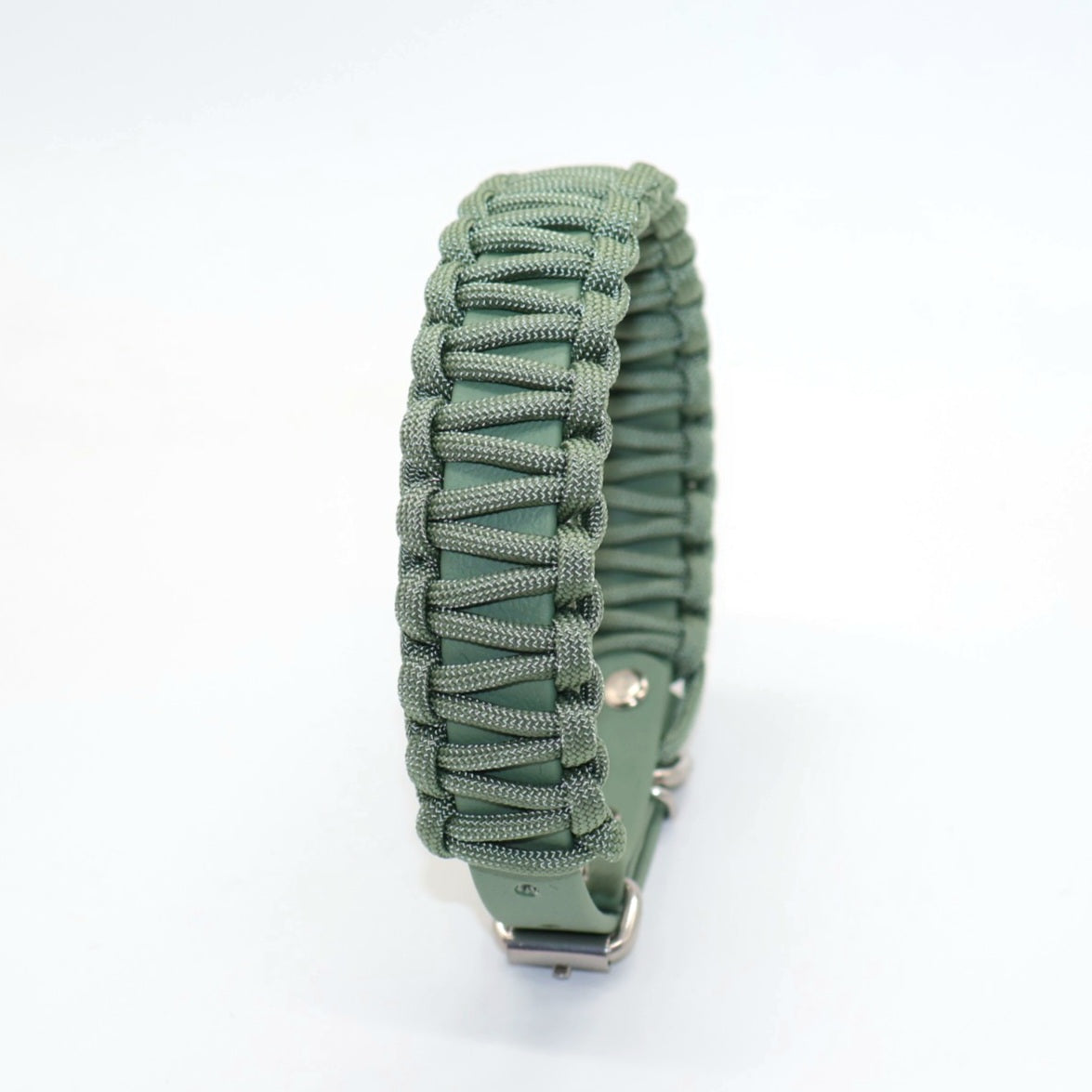Halsband Biothane & Paracord *Foggy Grün*