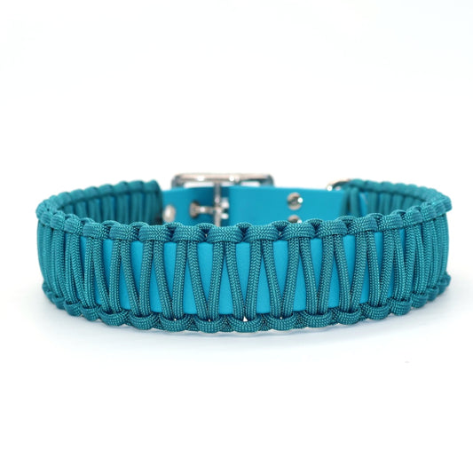 Collar Biothane &amp; Paracord *Petrol*
