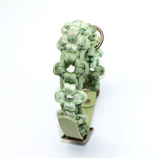 Mini Blumen Halsband *Eisgrün & Guacamole & Guacamole Glitzer*