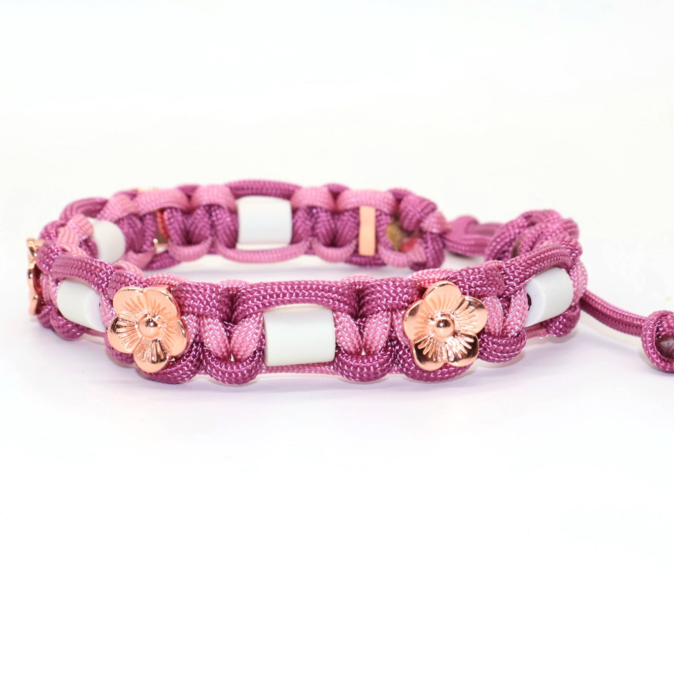 Schmuck-Halsband #3 mit Blumen *Lavender Rosa & Wildbeere*