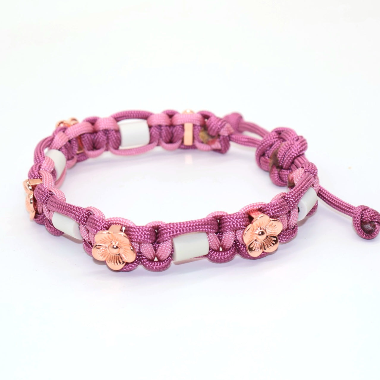 Schmuck-Halsband #3 mit Blumen *Lavender Rosa & Wildbeere*