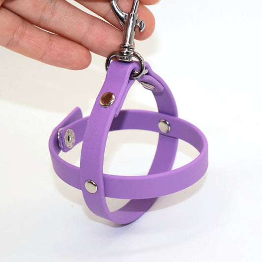 Ballhalter Biothane mit Knopf *Amethyst*