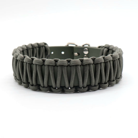 31-36,5cm & 3,2cm breites Halsband Biothane & Paracord *Foliage*