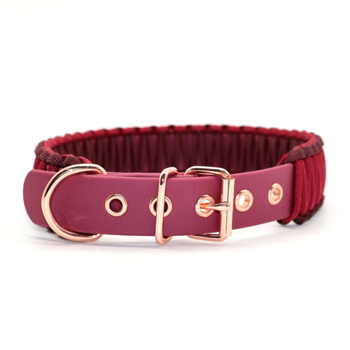 Halsband Biothane & Paracord *Burgundy-Maroon*