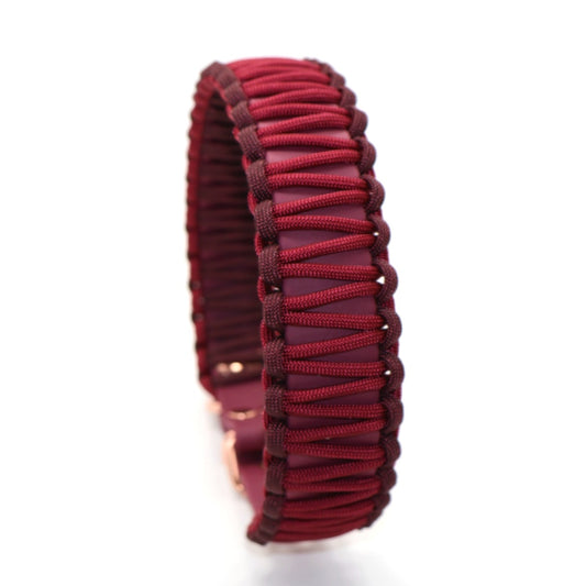 Halsband Biothane & Paracord *Burgundy-Maroon*