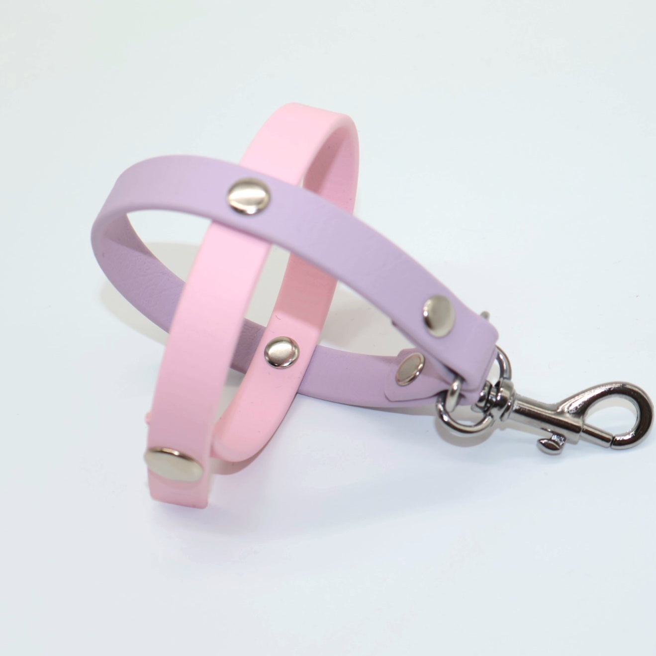 Ballhalter Biothane mit Knopf *Hellrosa & Pastelllila*