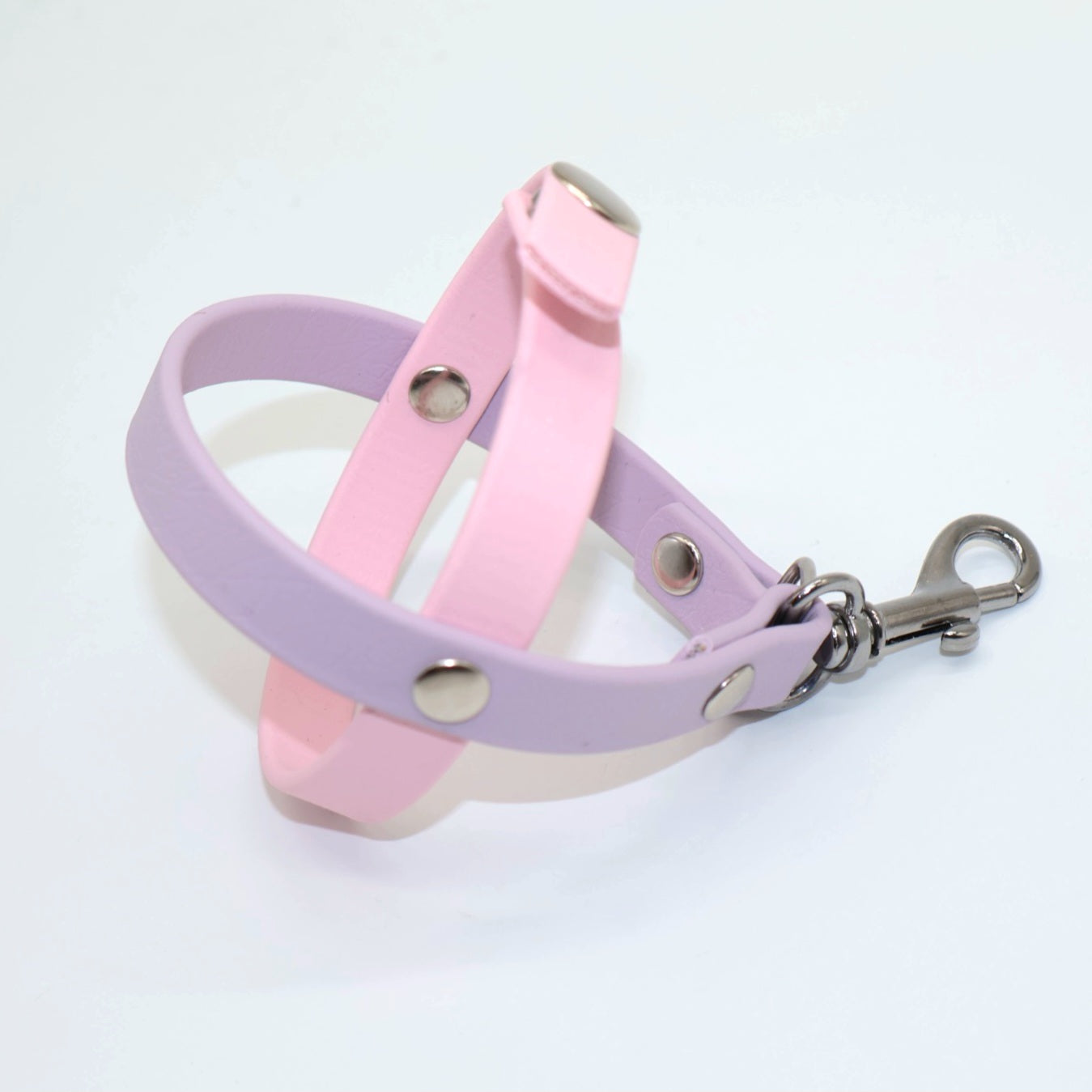 Ballhalter Biothane mit Knopf *Hellrosa & Pastelllila*