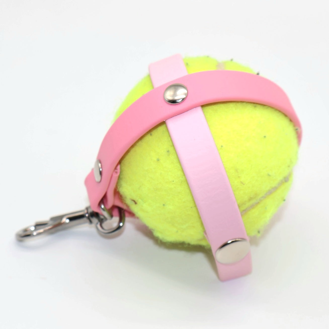 Ballhalter Biothane mit Knopf *Hellrosa & Rosa*