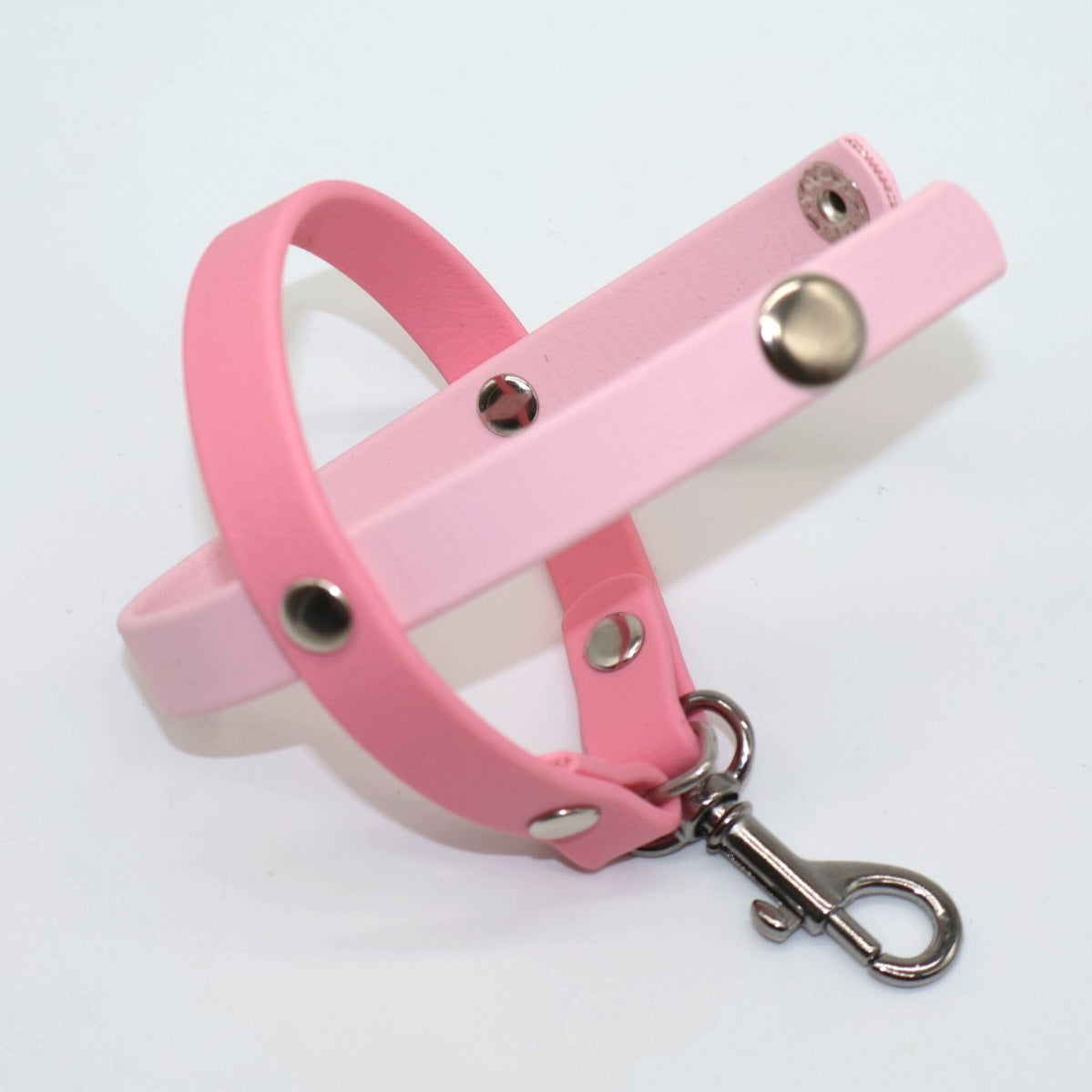 Ballhalter Biothane mit Knopf *Hellrosa & Rosa*
