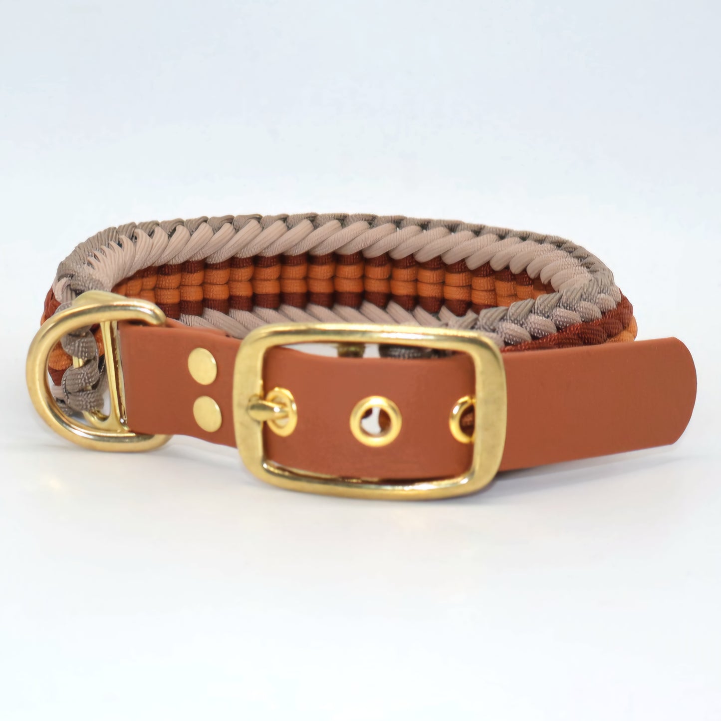Paracord Halsband Breit geflochten *Tan, Mocca, Rost, Senf*