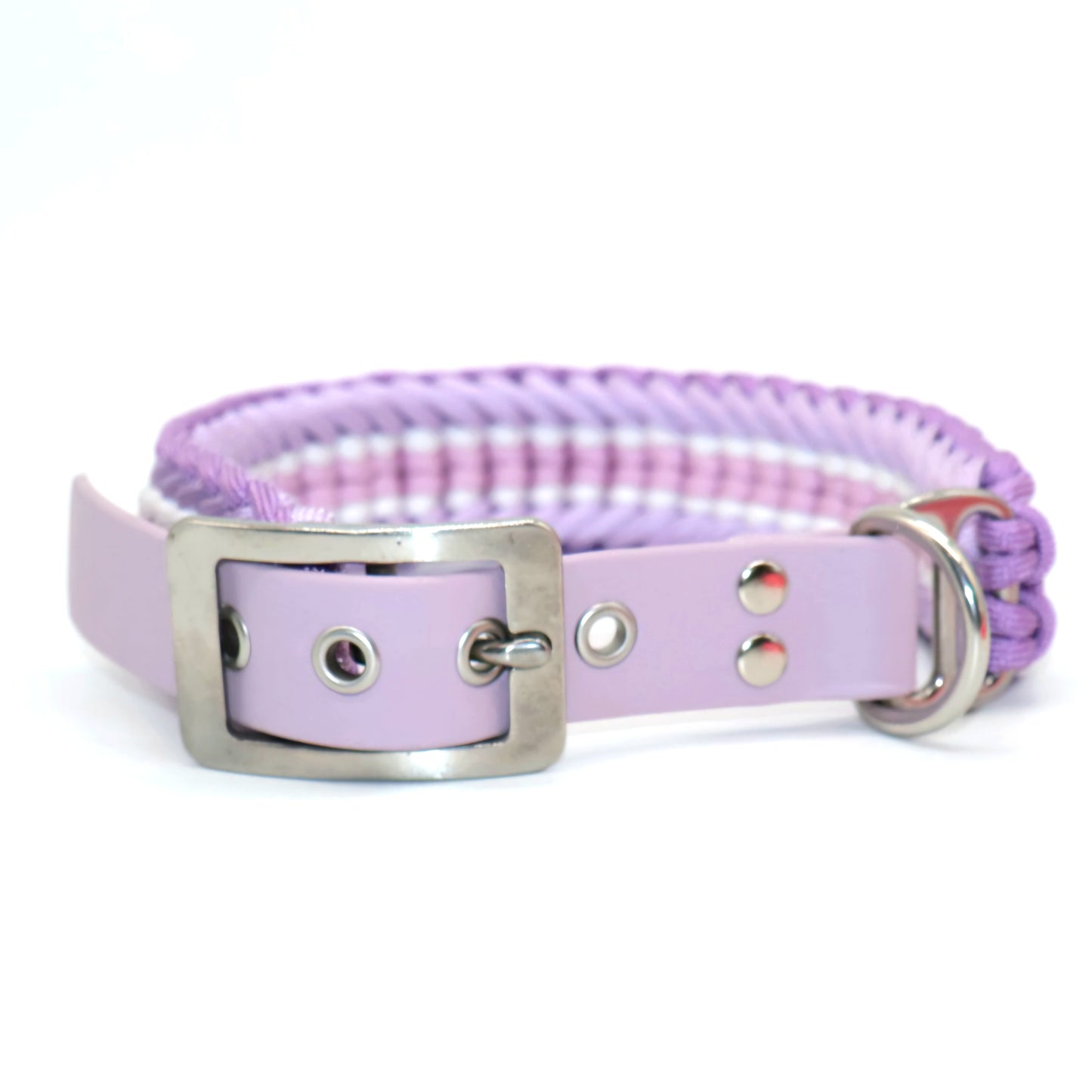 Paracord Halsband Breit geflochten *Pearl lila*