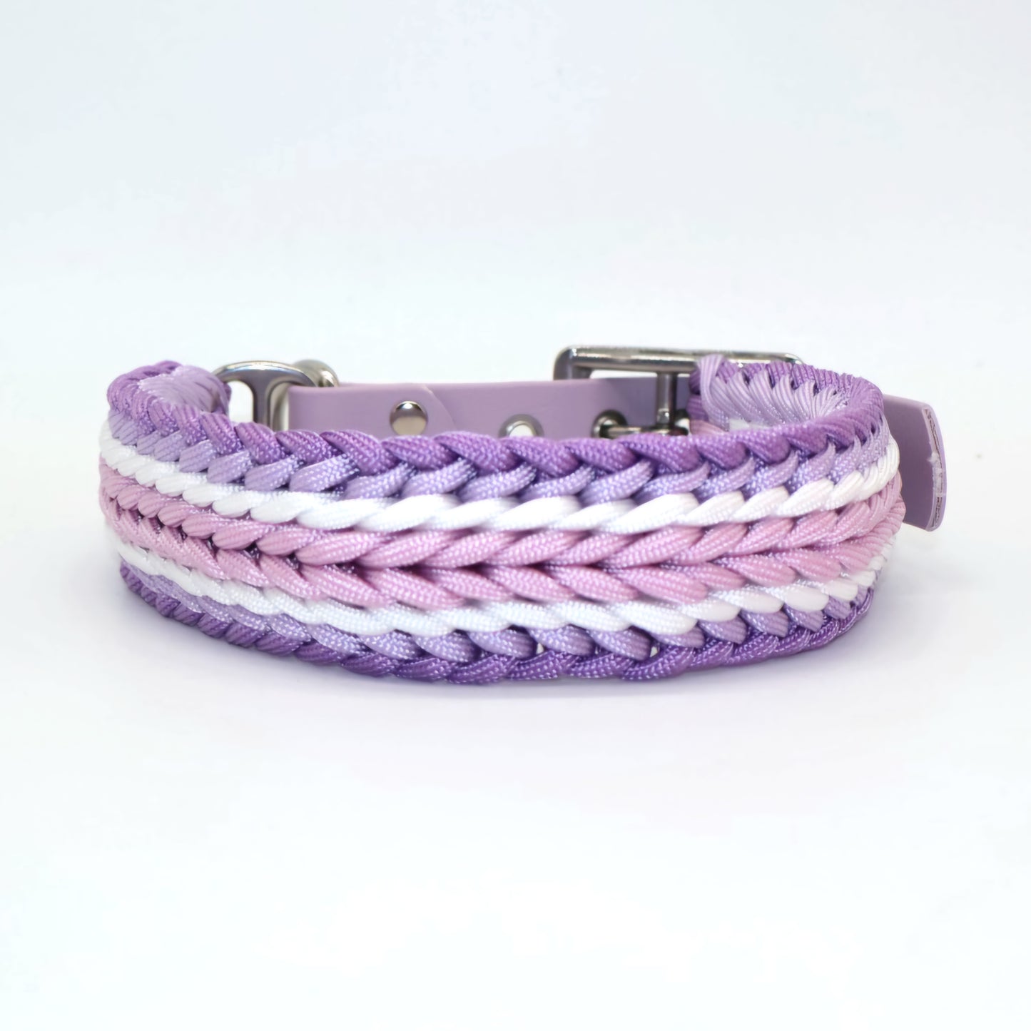 Paracord Halsband Breit geflochten *Pearl*