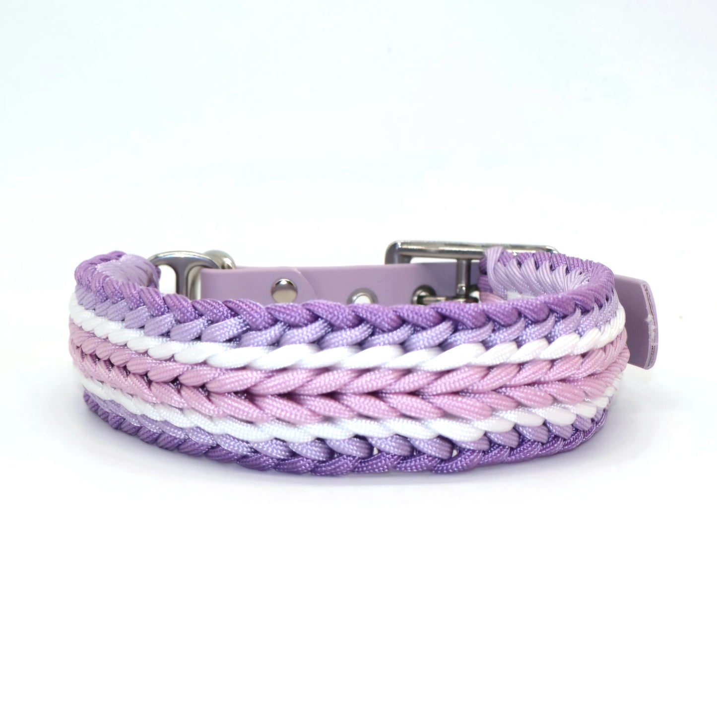 Paracord Halsband Breit geflochten *Pearl lila*