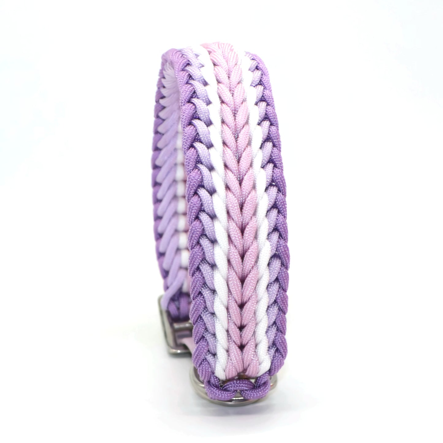 Paracord Halsband Breit geflochten *Pearl lila*