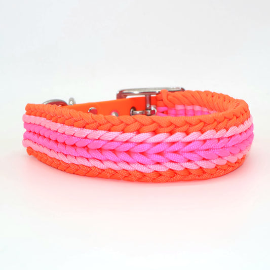 Paracord Halsband Breit geflochten *Neon*