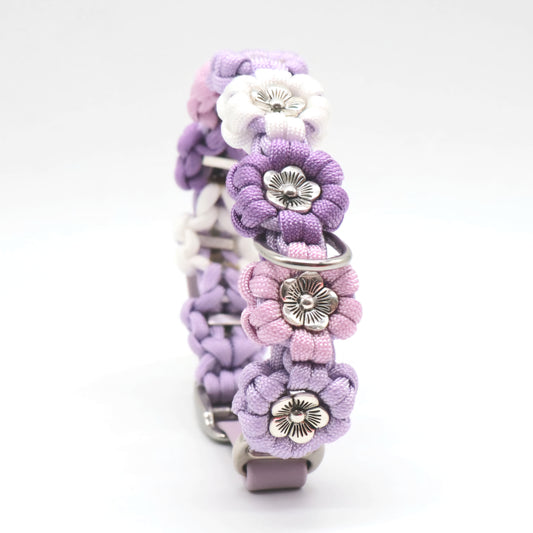 Blumen Halsband *Pearl lila*