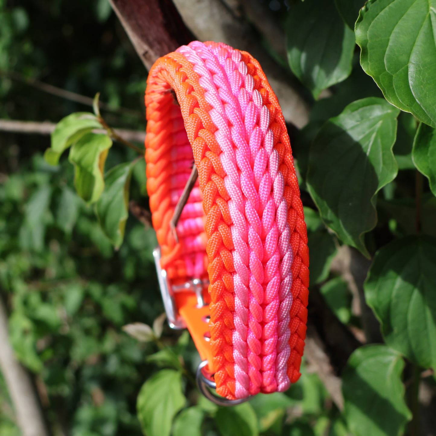 Paracord Halsband Breit geflochten *Neon*
