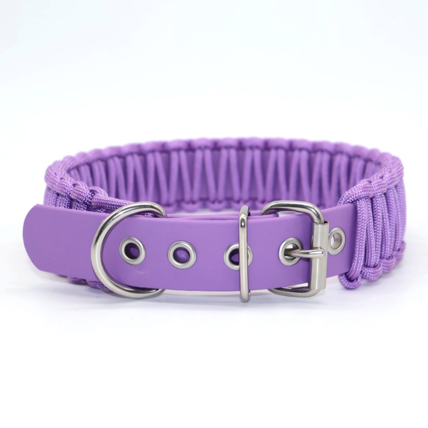 45-52cm & 4cm breites Halsband Biothane & Paracord *Amethyst*