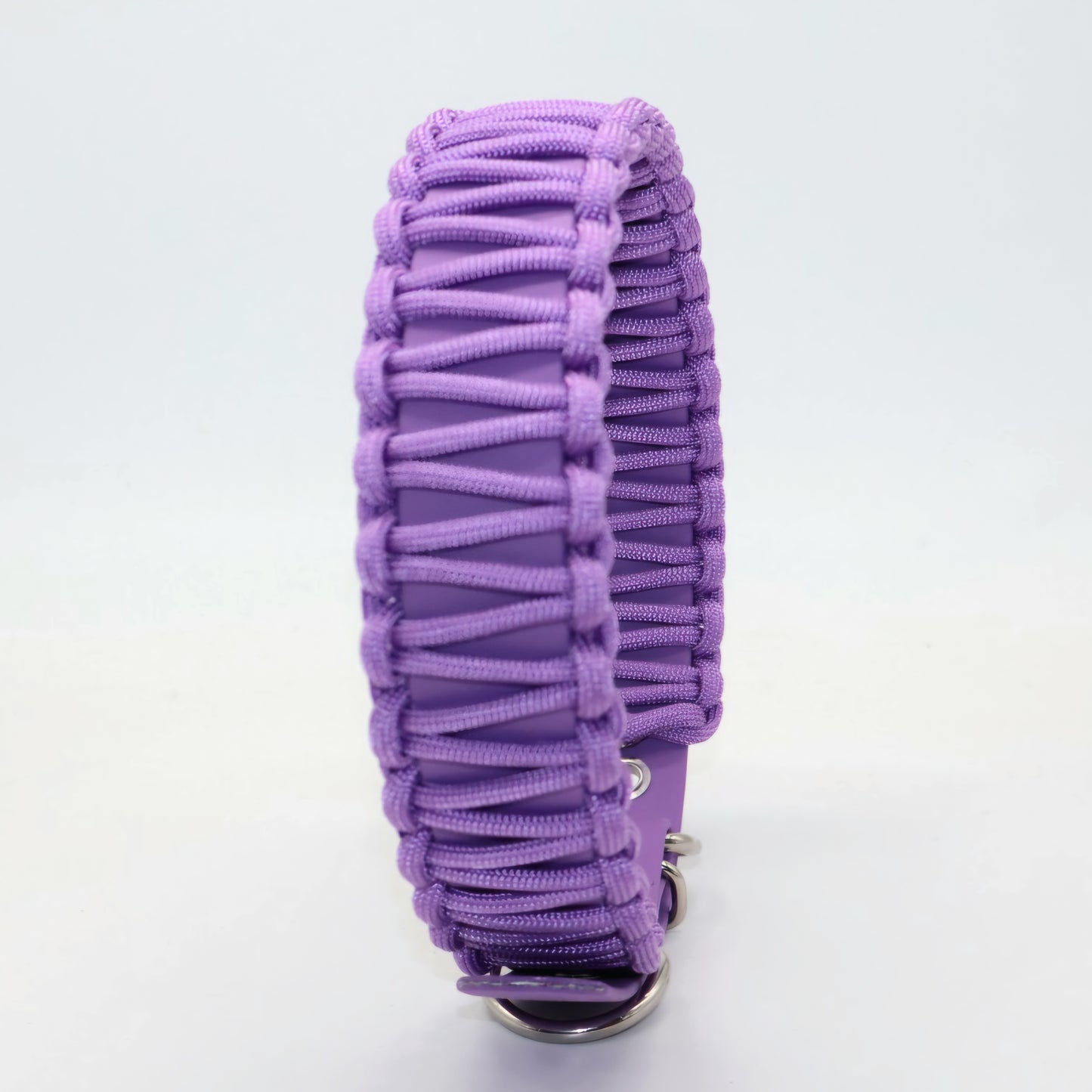 45-52cm & 4cm breites Halsband Biothane & Paracord *Amethyst*