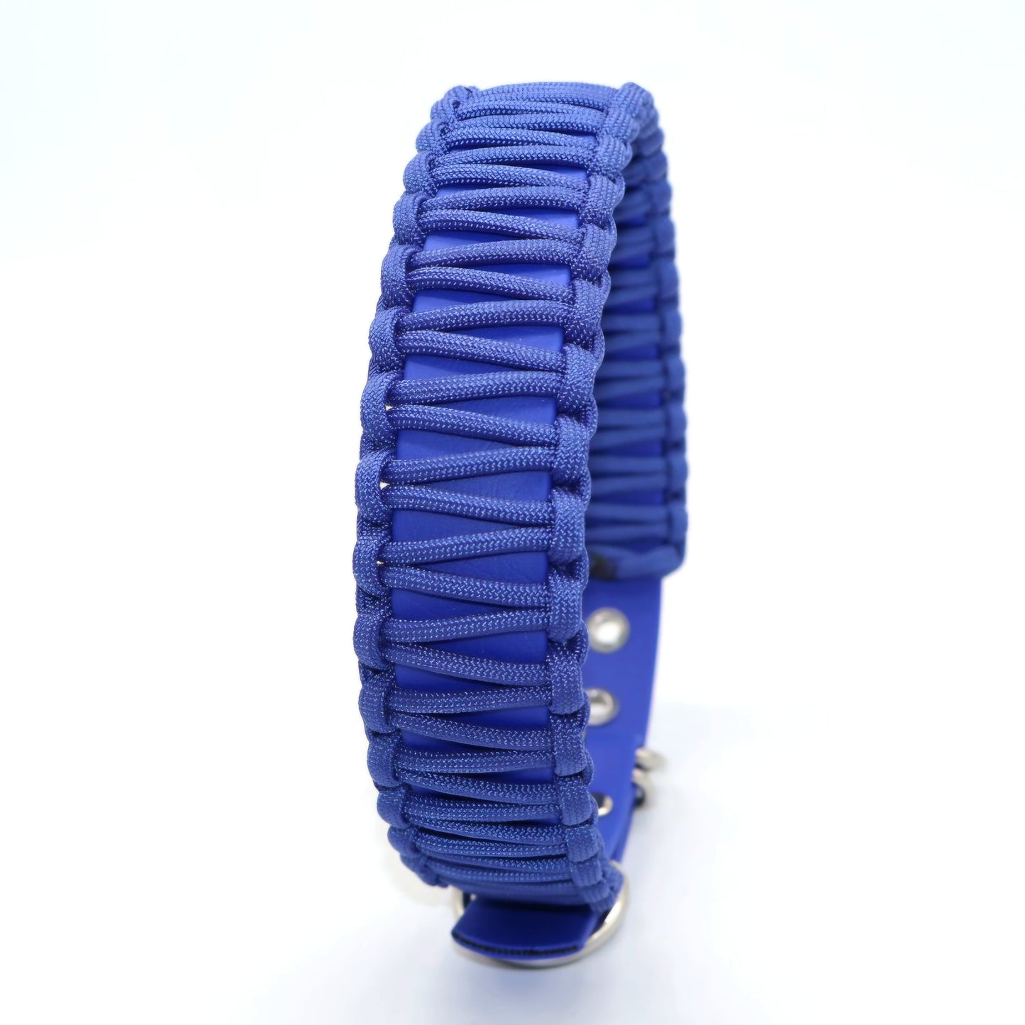 43-50cm & 4cm breites Halsband Biothane & Paracord *Royalblau*