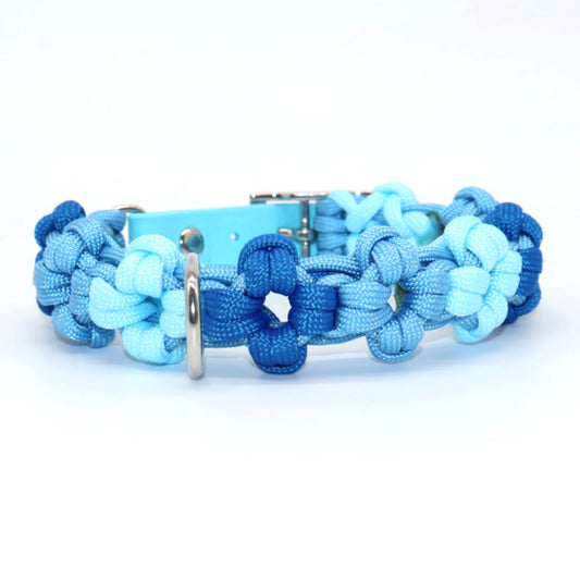 26-31cm Mini Blumen Halsband *Blau*