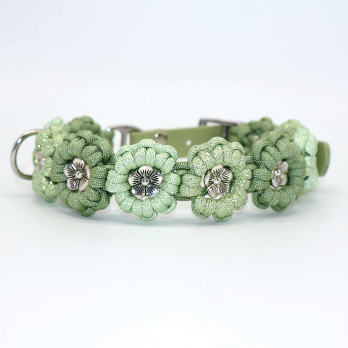 38-45cm Blumen Halsband  *Guacamole Glitzer*