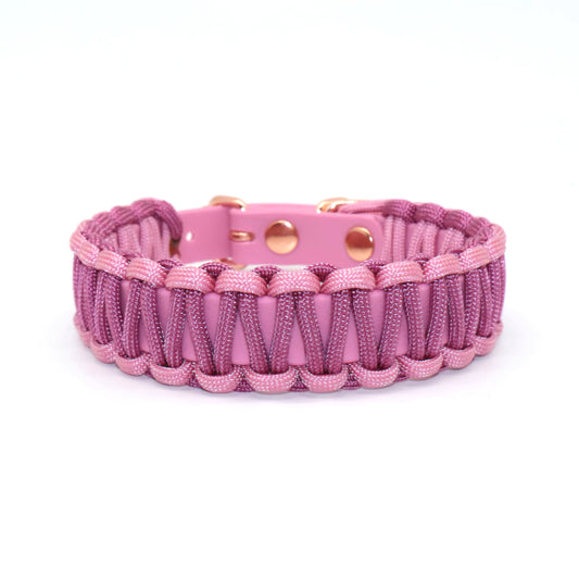 Halsband Biothane & Paracord *Lavender Rosa & Wildbeere*
