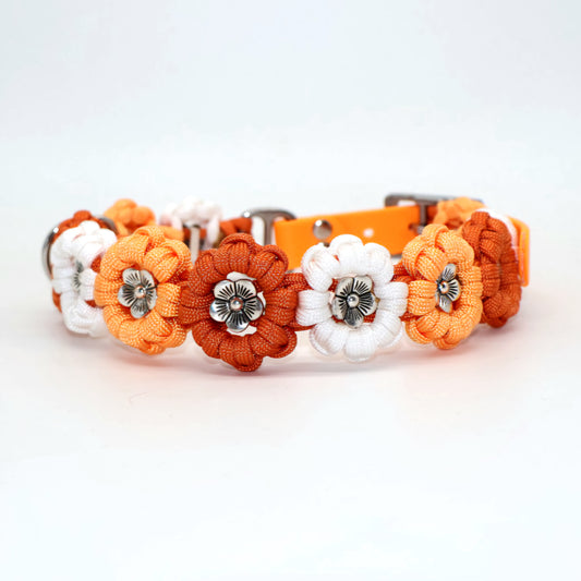 Blumen Halsband *Pastell Orange*