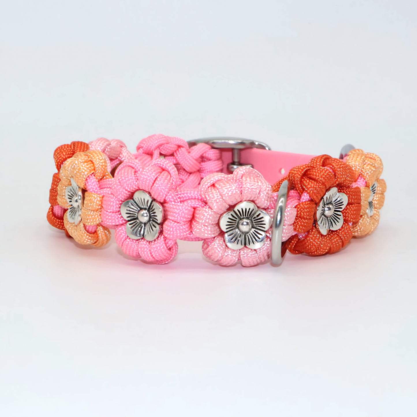 Blumen Halsband *Rosa & Orange*