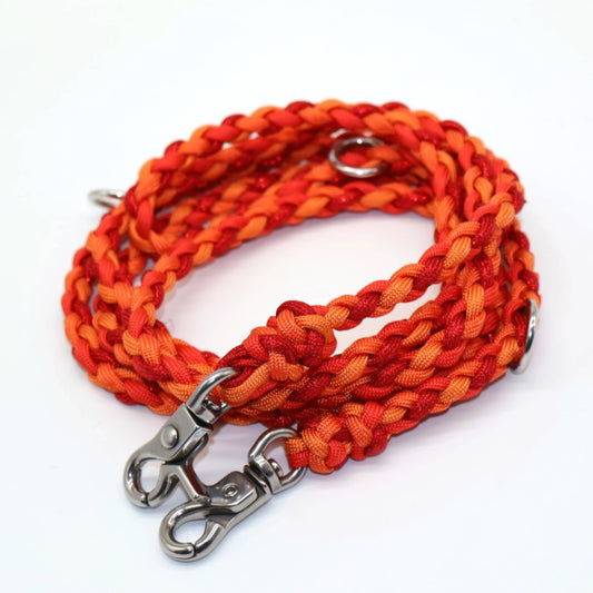Handgeflochtene Paracord Leine *Vulkano* Limited Edition